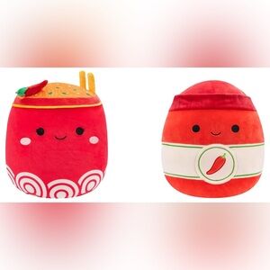 Squishmallows FlipAMallows 12in Noodles and Sriracha Flippable Plush NWT Odion